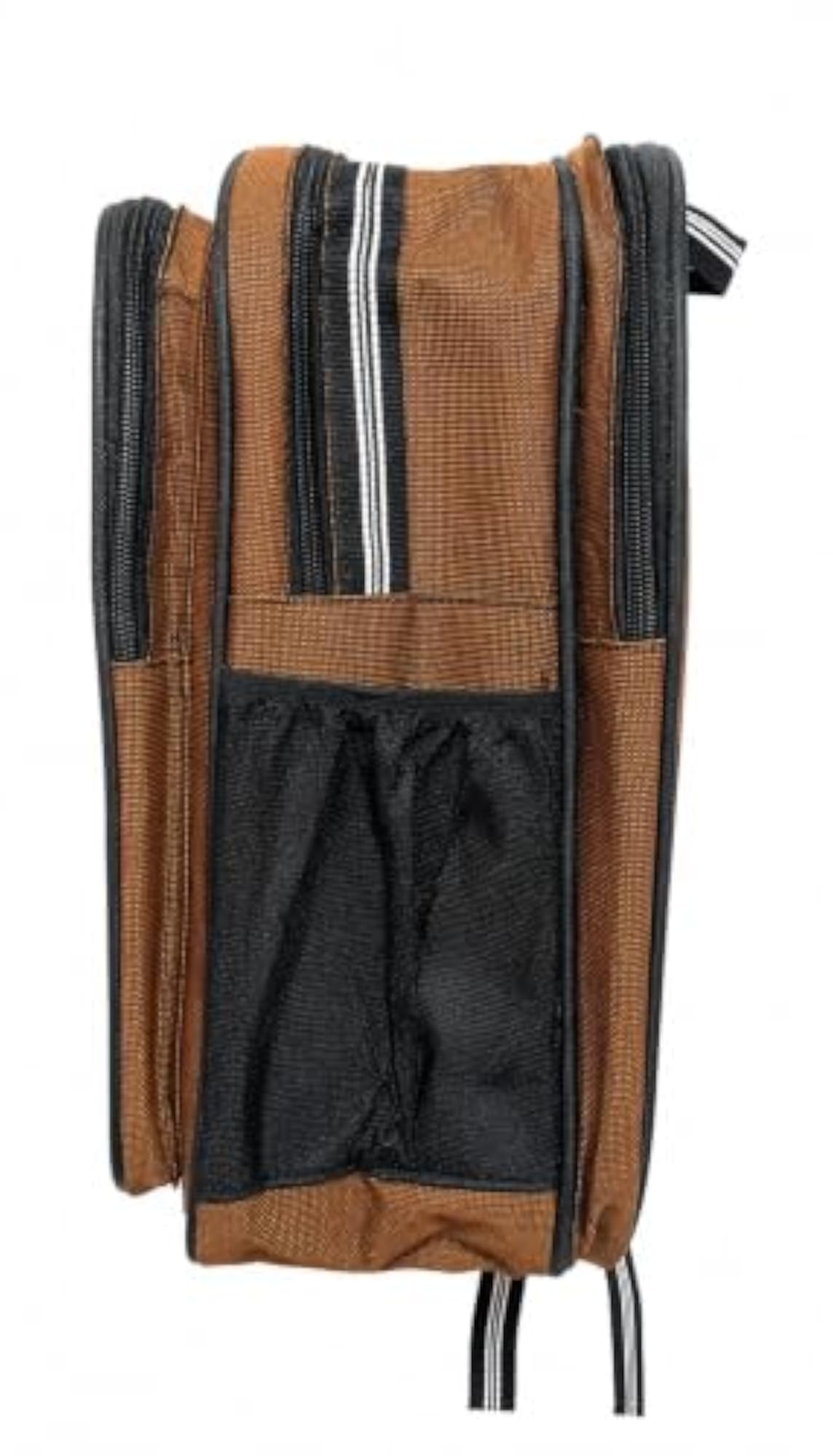 Brown Casual Backpack with Black Accents