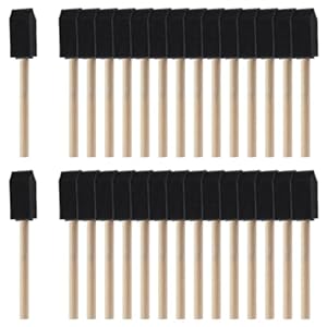 GOLD DEER Schaumstoffpinsel, 2,5 cm, 30 Stück