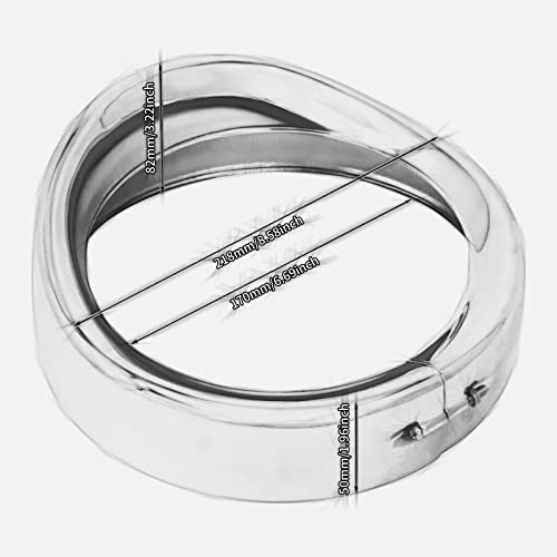 HCmotorku Motorcycle 7 Inch Headlight Trim Ring Visor Style Fit for Harley Touring Road King Street Glide Electra Glide Softail Chrome by HCmotorku - Image 5