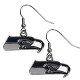 NFL Siskiyou Sports Womens Seattle Seahawks Chrome Dangle Earrings One Size Team Colors