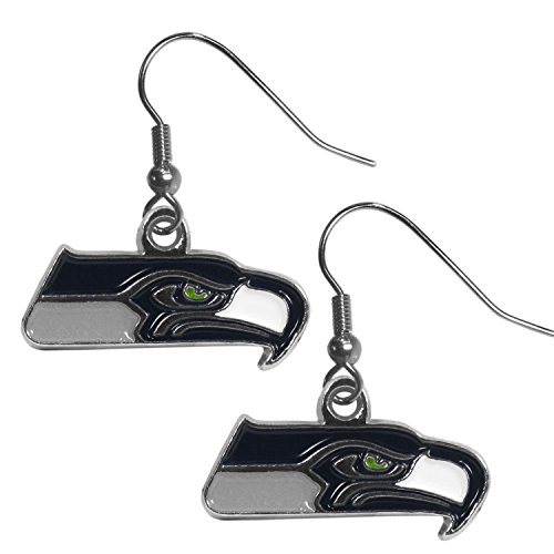 NFL Siskiyou Sports Womens Seattle Seahawks Chrome Dangle Earrings One Size Team Colors