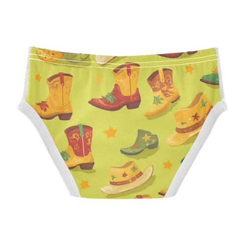 KLL Western Boots Design Boho Scotland Toddler Boys' Cotton Athletic Underwear Breathable Children Undies2