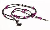 handcandy HF001BP The SOFIA LadyBuds Stereo Headphone Necklace, Black/Purple