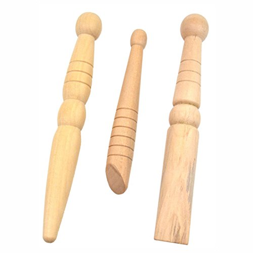 Hand Massage Reflexology Health Wooden Stick Tool 3Pcs
