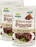 Kit 2X: Mistura para Brownie Sem Glúten Vitalin 270g