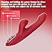 Vibrator Thrusting Dildo for Women Toendi G Spot Rose Toy Clitoral Stimulator Sex Toys Dildos Vibrator with 10 Vibration 7 Thrust Mode with Licking, Rabbit Vibrators Adult Sex Toy Couple AI Sync Games