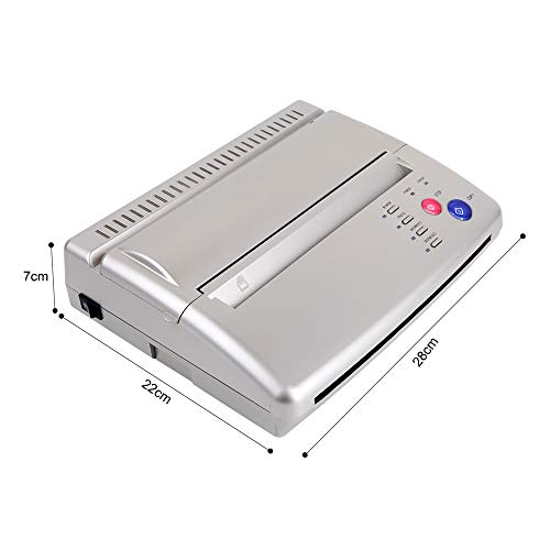 TATELF Tattoo Printer Tattoo Stencil Printer Transfer Stencil Machine Thermal Copier for tattooing (Silver) - Thumbnail 5