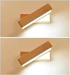 2PCS Moderno Applique da Parete Lampada da Parete a LED Bianco Caldo 20W Lampada a Muro in Legno per Decorazione in Legno Lampada da Parete Lampada Da Muro