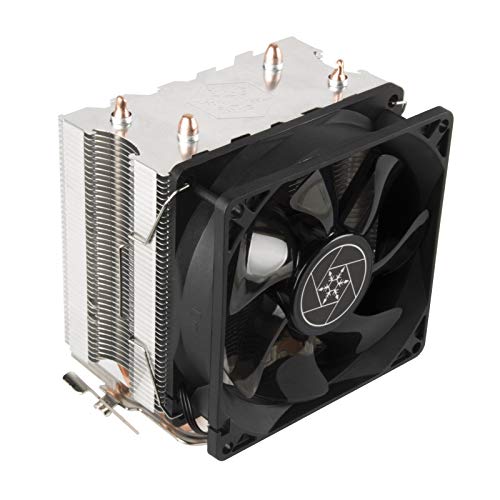 Image of SilverStone Technology KR03 Krypton CPU Cooler, 92mm Blue LED Fan, 2000 RPM, Hydraulic Bearing, Copper Heat Pipes with Aluminum fins, Universal Socket Compatibility Intel&AMD, SST-KR03
