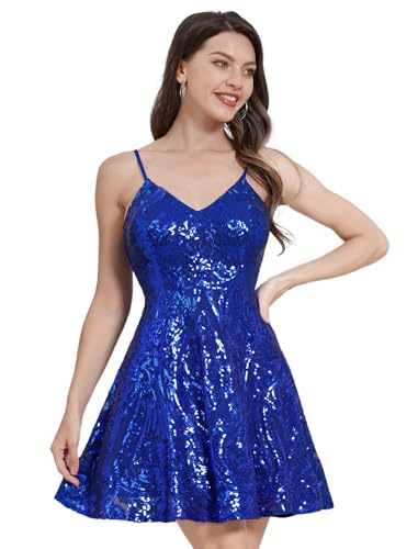 Robe trapèze à bretelles paillettes ODIZLI mini coupe évasée