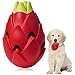 Bibykivn Jouet à mâcher pour chien - Jouet interactif en caoutchouc naturel indestructible - Distributeur de friandises pour chien - Nettoyage des dents et massage des gencives (Pitaya)