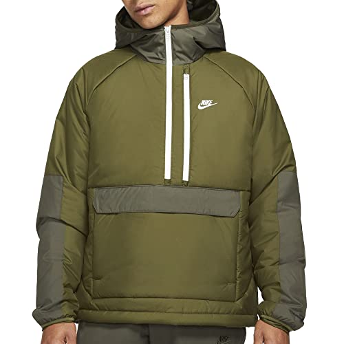 Veste de sport pour homme Nike Sportswear Therma-fit Legacy kaki olive matelassée