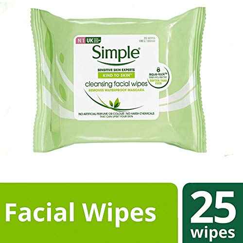 Image of Simple Kind To Skin Micellar Cleansing Wipes, 25 Pieces And Simple Kind To Skin Cleansing Facial Wipes, 25 Pieces