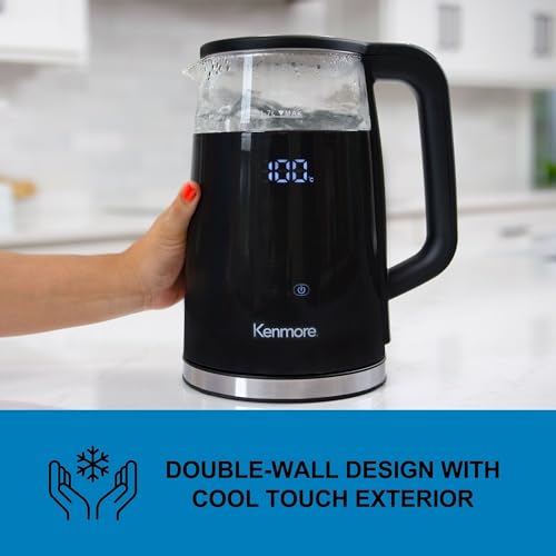 Kenmore Tetera Eléctrica Digital Inalámbrica 1.7L Negra miniatura 5