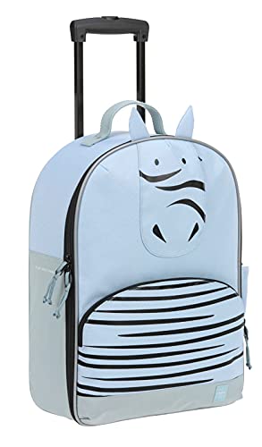 LÄSSIG Kinderkoffer Trolley Reisekoffer mit Teleskopstange und Rollen ab 3 Jahre, 45 cm, 17 L/Trolley About Friends, Kaya Zebra