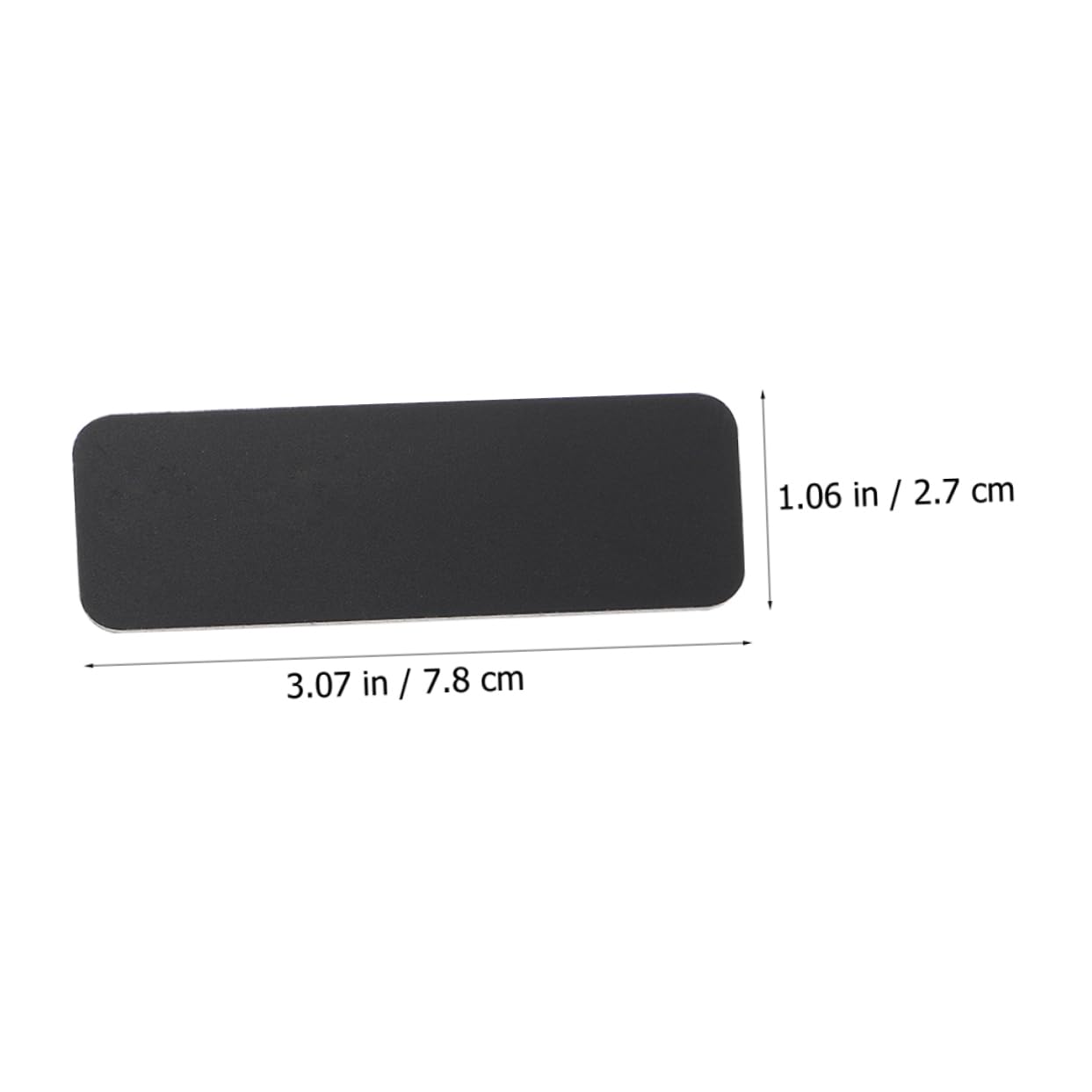 Lot De 2 Badges Nominatifs Rigides En Plastique Noir - Étiquettes Vierges à Personnaliser - Pour Bureau, École, Événements