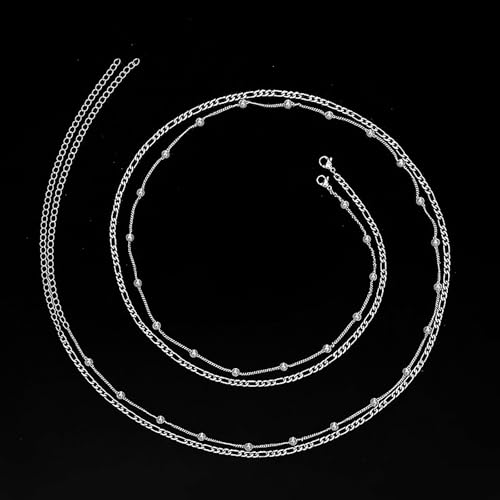 2 Stück Bauchkette, Körperketten Verstellbar Bauchketten Set für Frauen Mädchen, Taillenkette Belly Waist Chain Bikini-Kette Quaste, 65-90 cm