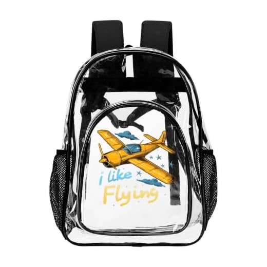 Pilot I Love Flying Transparent Backpack