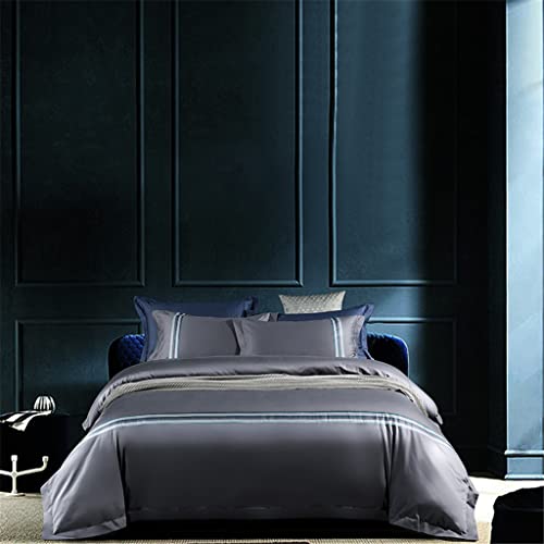 Dshgdjf Queen/King Size 4Pcs Hotel 600Tc Cotton Bedding Set Bed Linens Flat Sheet Set Bedclothes Bed Cover (Color : 2, Size : King Size 4Pcs) #TOP24