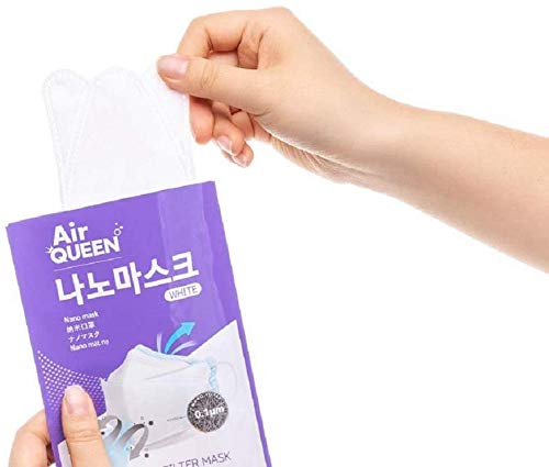 [20 Pack] Authentic [Air Queen] 3-Layers Nano-Filter Face Safety Mask For Adult [Individually Packaged] [Made In South Korea] #TOP3