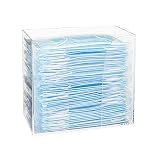 SimplyImagine Face Mask Dispenser, Clear Acrylic Mask Holder for Convenient Face Mask Covering Stora