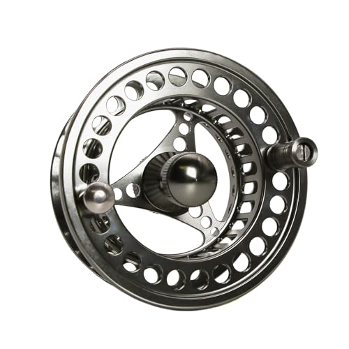 AnglerDream EX-ALC Fly Reel 9/10WT CNC Machined Aluminum Fly Fishing Reel Silver/Gunsmoke Reels - Image 5