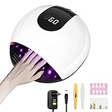💅 Funciona bien con todos los esmaltes de uñas de gel y resina: secador de uñas para uñas casi curable para todos los geles de uñas, como el gel de terapia UV, gel extendido, gel de esmalte de uñas LED, gel de construcción duro, gel de escultura, pegamento de gemas, etc. capa base para esmalte en gel, que incluye pegamento UV para uñas, gel constructor, gel para esculpir uñas, pegamento para gemas y gel para uñas LED.