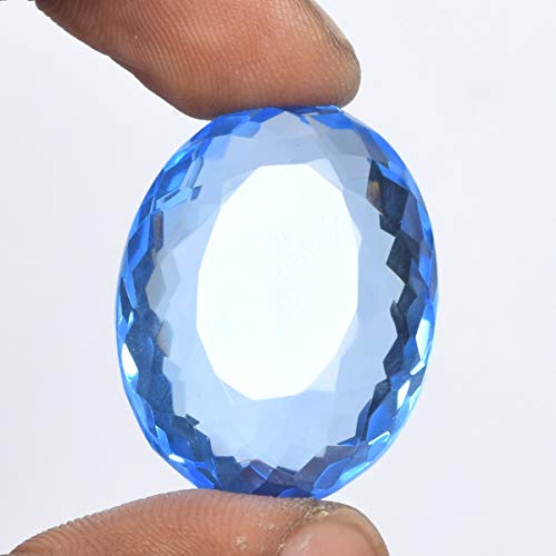 Gemhub Attractive Blue Topaz 67.35 Ct. Perfect Oval Cut Loose Gemstone For Jewelry Making #TOP2