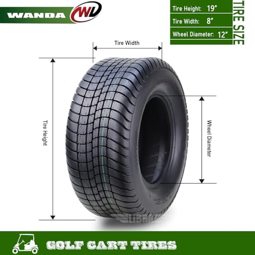 WANDA 215/40-12 Golf Cart ATV Tires 4 Ply 215/40x12 -Set 4-14012 …