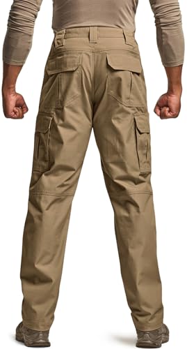 Image of CQR Men's Tactical Pants, Water Resistant Ripstop Cargo Pants, Lightweight EDC Work Hiking Pants, Outdoor Apparel