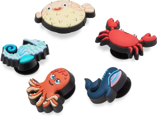 Image of Crocs 5-Pack Animal Shoe Charms | Jibbitz, Sea Friends, One Size