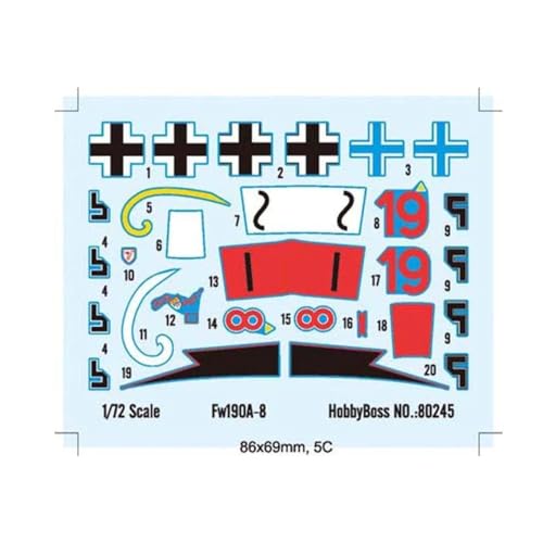 Hobby Boss 80244 Modellbausatz Germany Fw190A-8 Fighter, Grau, Grün, Braun