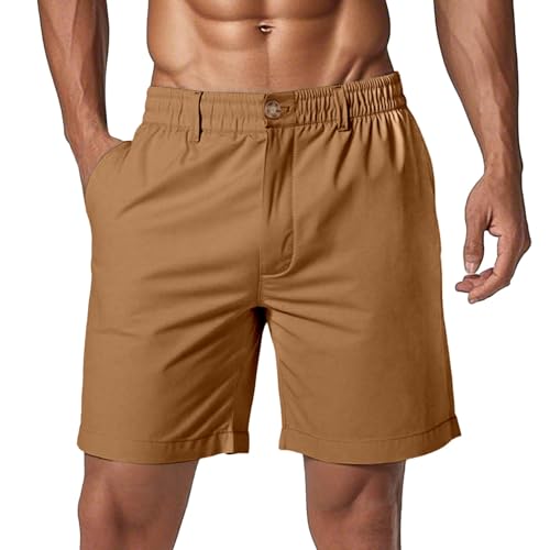 SRZYMJ Braun Sporthose Herren Kurz Baumwolle 5\" Kurze Hosen Jogginghose Trainingshose Sweat Sport Sommer Shorts mit Taschen M SRZYMJ Braun Sporthose Herren Kurz Baumwolle 5\" Kurze Hosen Jogginghose Trainingshose Sweat Sport Sommer Shorts mit Taschen M