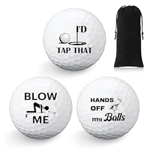 Threan 3 Pcs Golf Ball Gift Set Funny Novelty Golfer Present for Men Birthday Dad Golfing Fan One Standard Size Unit