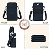 Aucuu Petit Sac Téléphone Portable Femme, Oxford Messenger en Tissu Brassard de Sport avec Bandoulière Réglable, Crossbody Pochette Sacoche Running Armbag pour 7''(prise casque arrière) #4