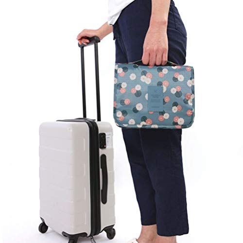 Frcolor — Bolsa de higiene pessoal para pendurar e necessaire de viagem para cosméticos e maquiagem