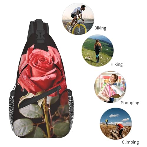Bolso tipo bandolera pequeño para senderismo unisex negro miniatura 6