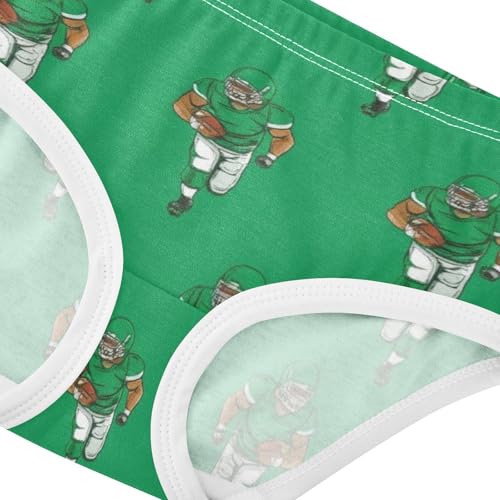 Football Player Running Green Toddler Underwear Floral 2t Cotton Little Girl Panties Flower Briefs Undies Kids4