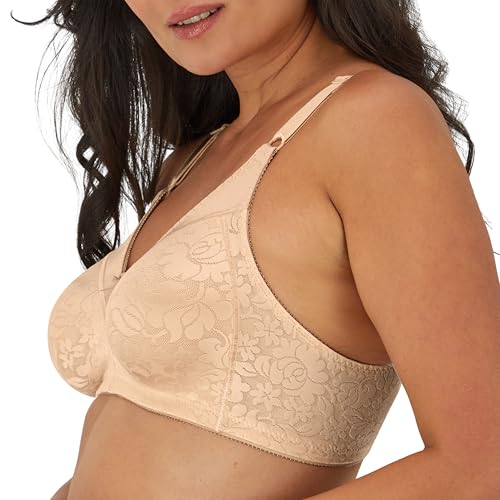 Bali Women's Double Support Wireless, Lace Bra with Stay-in-Place Straps, Full-Coverage2