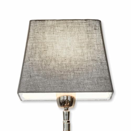LOBERON Linderas Abat-jour - Forme rectangulaire tendance - En velours ou en lin, au choix, taupe