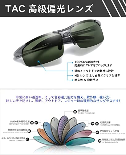 [DUCO] サングラス メンズ 偏光 スポーツサングラス UV400 