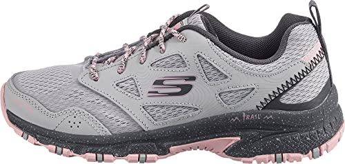 Skechers Damen Hillcrest Pure Escapade Walking-Schuh, Gray Leather Mesh Pink Trim, 38 EU