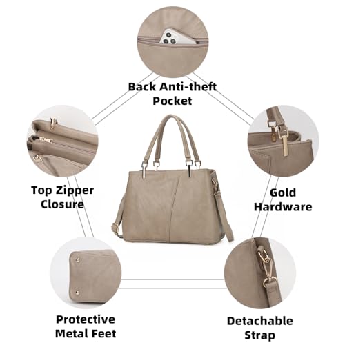 Image of Hobo Bags for Women Large PU Leather Purses and Handbags Shoulder Bags Ladies Crossbody Bags Top Handle Tote Bag