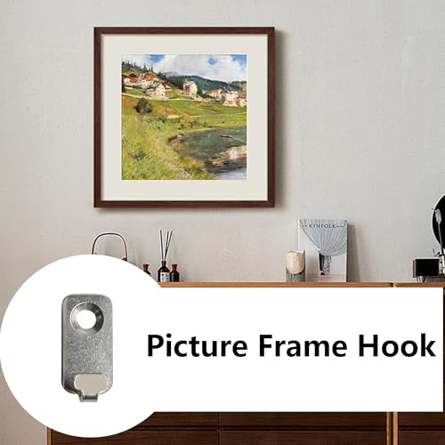 Image of 12PCS J-Shape Wall Mount Hooks, Stainless Steel J Hook, Heavy Duty Single Hole Hanger, Mini J Hook for Hanging Mirror Picture Frames, T-Head