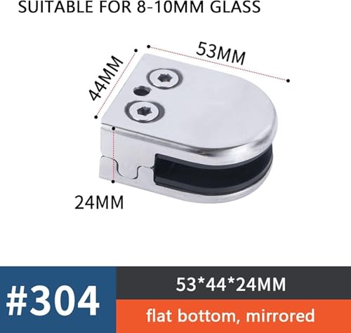 Soporte de vidrio en forma de U ajustable con abrazadera de piso de 6 piezas 3