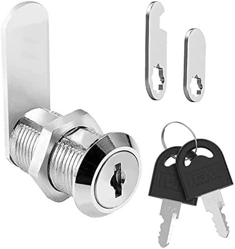 Litensh 5/8 Inch Security Mailbox Lock, 16mm Letter Post Box Lock, Cabinet Drawer Cam Lock, Toolbox Door Cupboard Locks with Different Keys (1, 16MM)