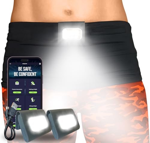 Clip-on running light, 200 Lumen, USB rechargeable