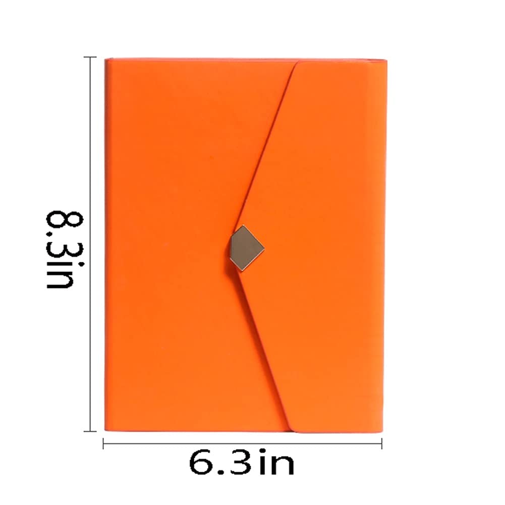 bloc de notas Diario de diario / cuaderno Diario de cuero Hardcover Línea fallida Cuadernos Lindo Bloc de notas engrosado para grabar Plan de notas de reunión estudiante de negocios ( Color : Orange )