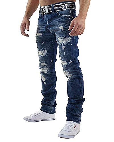 Redbridge by Cipo & Baxx RB-162 Jeans Distressed Style Helle Waschung...