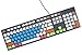 Leze - Ultra Thin Silicone Laptop Keyboard Cover Skin Protector for Dell KM636 KB216 Laptop - White Blue